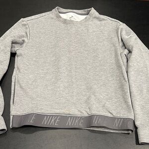 Nike Men's Light Gray Crewneck Sweater